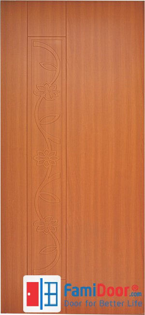 Cửa nhựa gỗ nhà tắm KDS.301-M8707 không kính ở Showroom Famidoor 0818.400.400