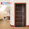 Cửa gỗ cao cấp fmd L N6D1 ở Showroom Famidoor có giá hợp lý, chỉ bằng một nửa giá so với gỗ tự nhiên thật nguyên tấm.