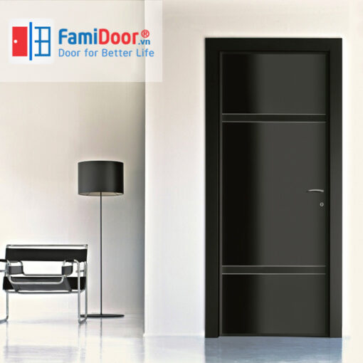 Cửa gỗ cao cấp Laminate ở Showroom Famidoor có giá hợp lý, chỉ bằng một nửa giá so với gỗ tự nhiên thật nguyên tấm.