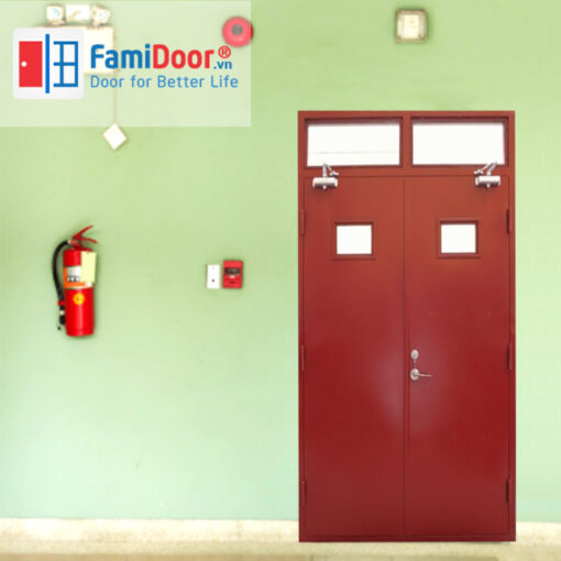 Cửa thép chống cháy thoát hiểm 2 Showroom Famidoor 0818.400.400