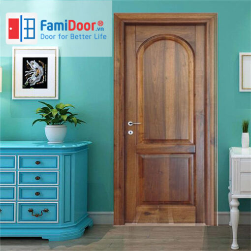 Cửa gỗ tự nhiên 2A tại Showroom Famidoor 0828.400.400