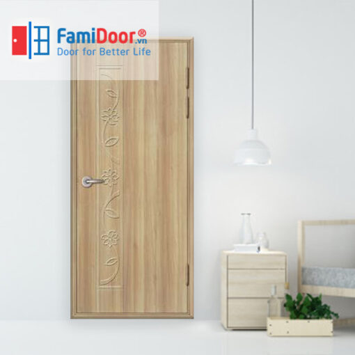 Cửa nhựa ABS Hàn Quốc KOS 301-C ở Showroom Famidoor 0828.400.400