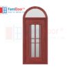 Cửa thép vân gỗ dạng vòm TVGVom-SGD-3