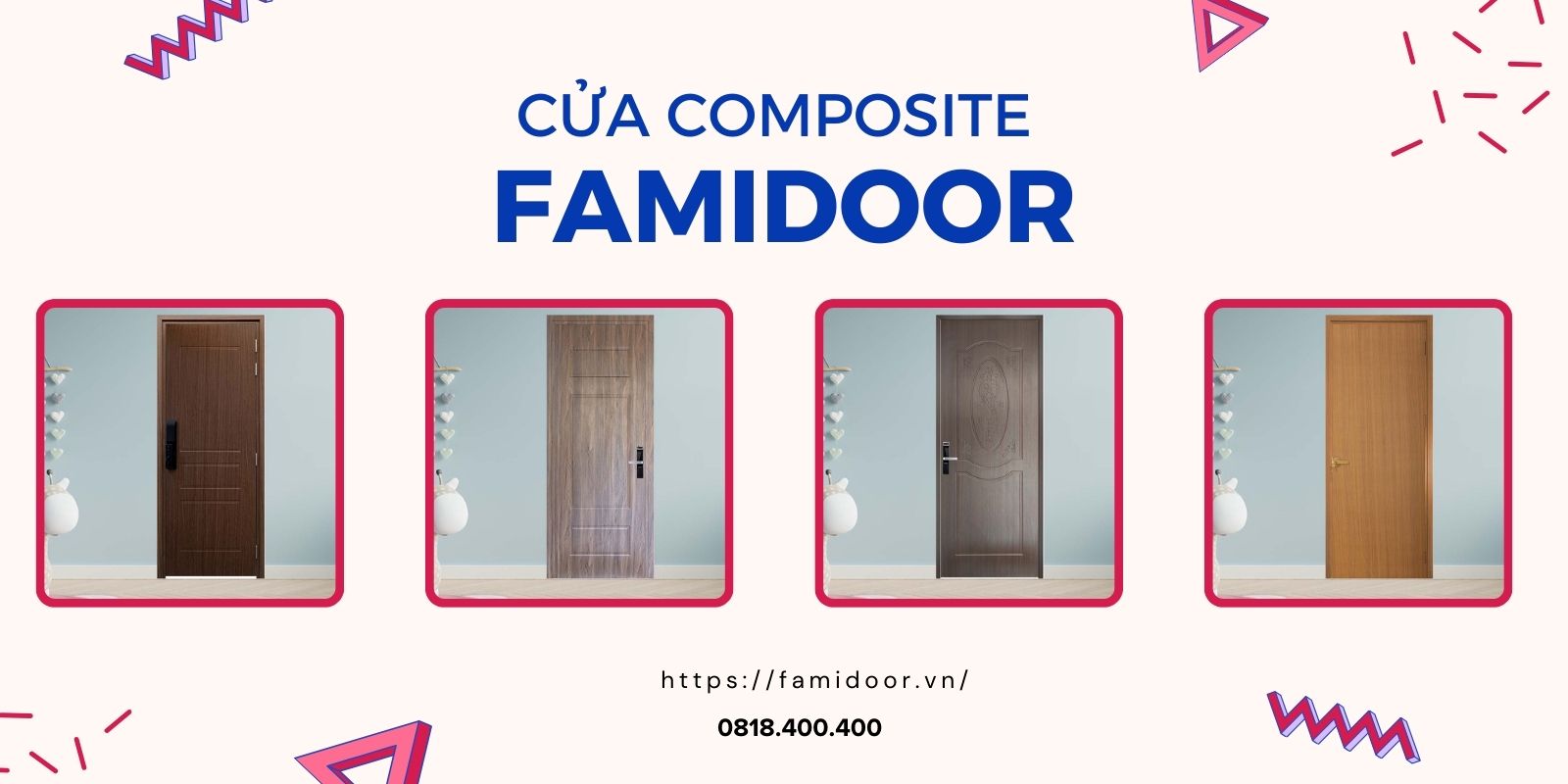 Cửa nhựa vân gỗ có cấu tạo gồm 3 bộ phận