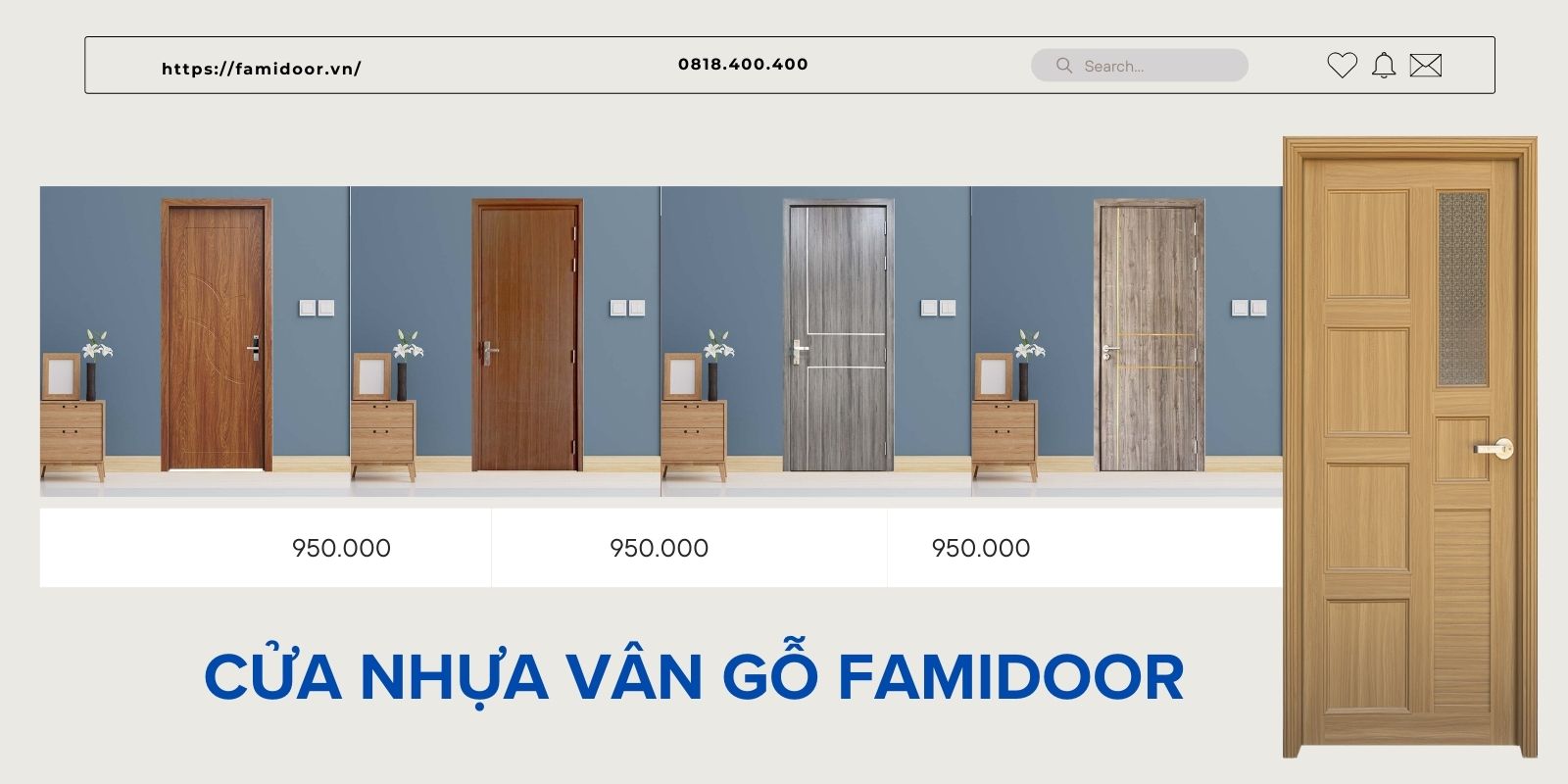 Mua cửa nhựa giả gỗ tại Famidoor uy tín nhất