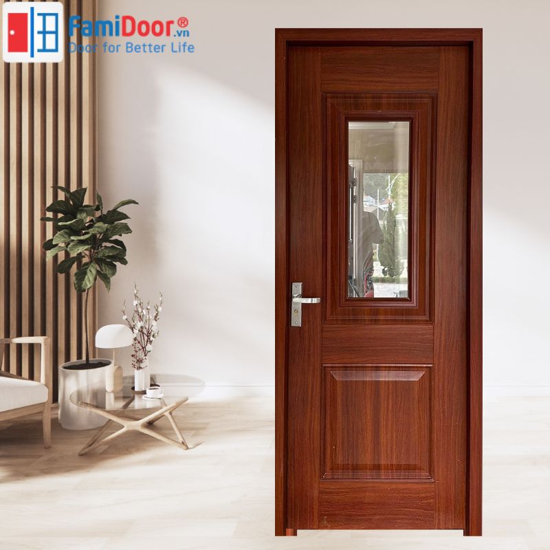 Cửa Thép Vân Gỗ Bình Dương - Ưu Nhược Điểm Của Sản Phẩm Cửa thép vân gỗ có ô kính