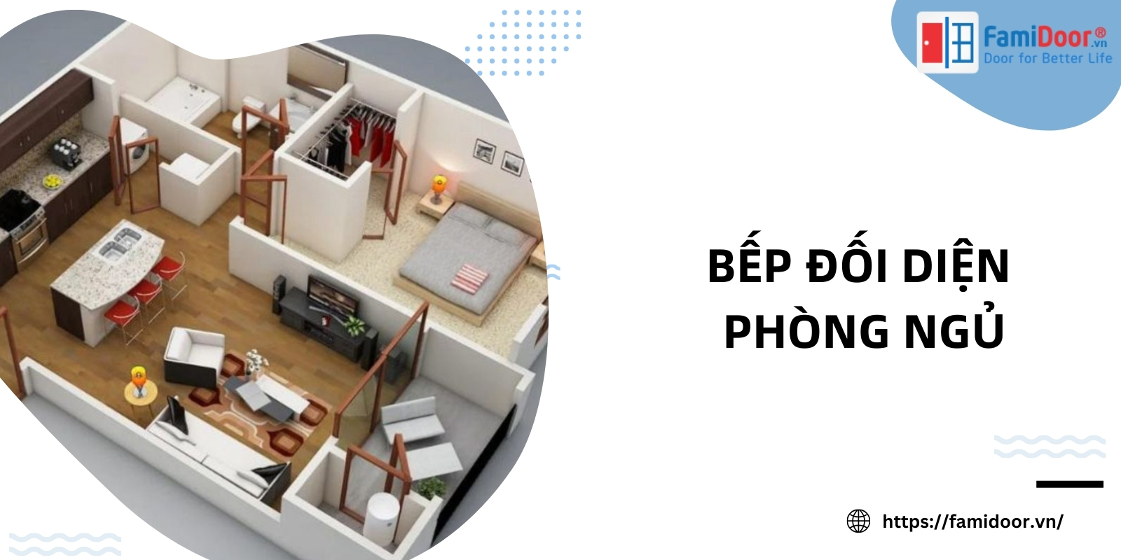 Bếp Đối Diện Phòng Ngủ