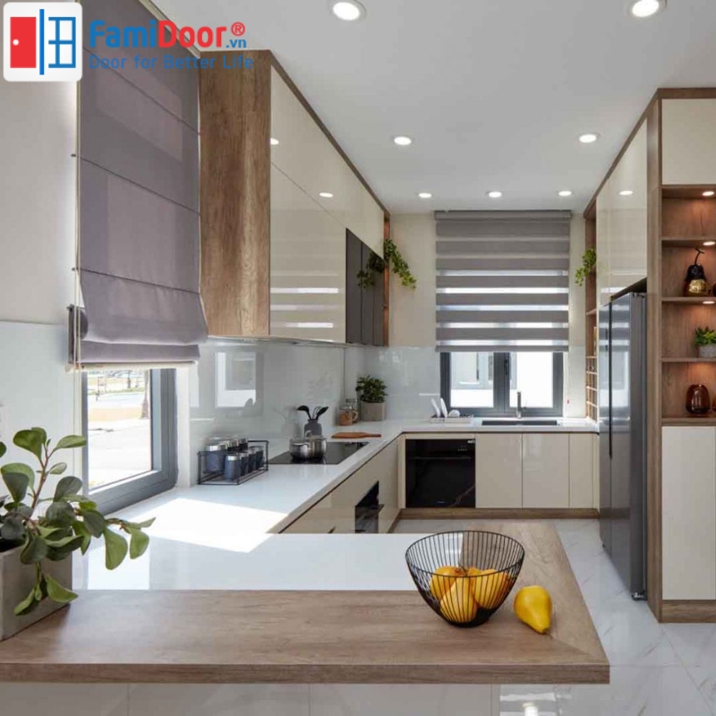 Bếp Đối Diện Phòng Ngủ Có Tốt Không? Những Lưu Ý Cần Biết Dùng các cây xanh hoặc thêm vật phẩm trang trí phong thủy