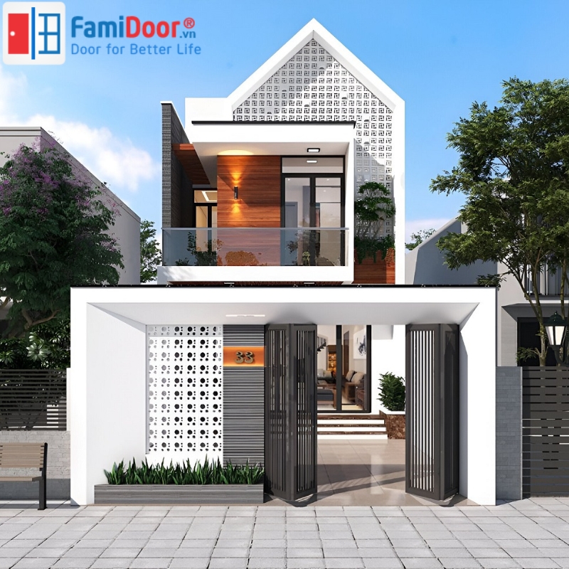 Có Nên Làm Cổng Thẳng Cửa Nhà Hay Không? Lưu Ý Cần Nắm Rõ Thay đổi vị trí của các cổng để không thẳng hàng với cửa chính