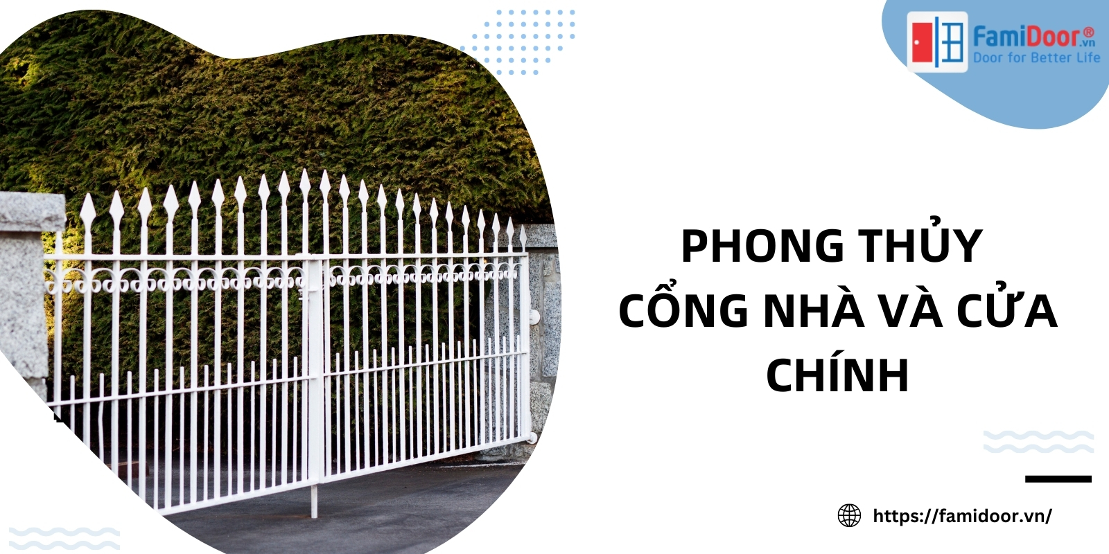 Phong thủy cổng nhà và cửa chính