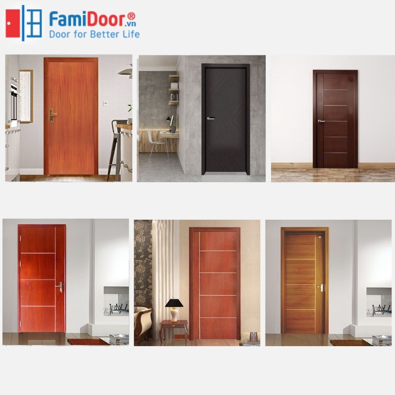 Cửa gỗ công nghiệp MDF Veneer sang trọng