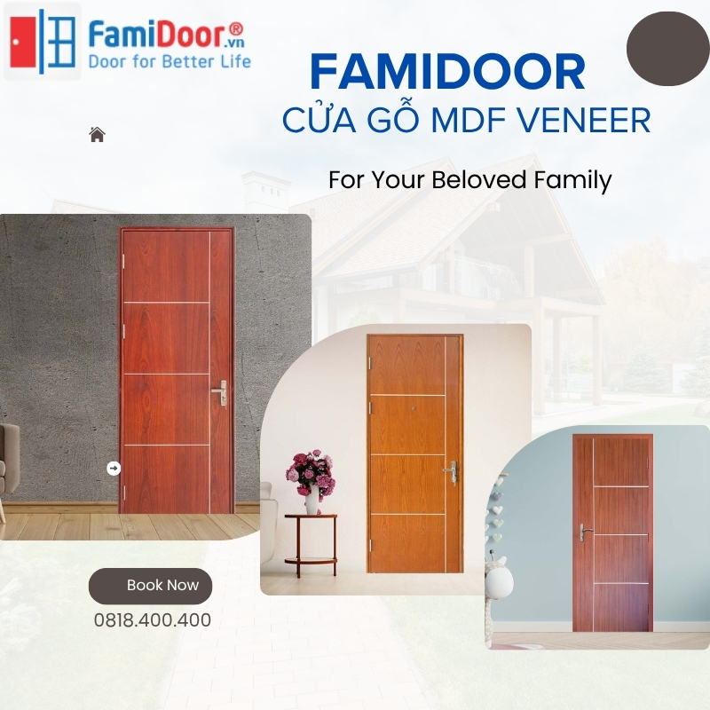 Cửa gỗ tự nhiên có giá thành cao hơn so với cửa MDF 