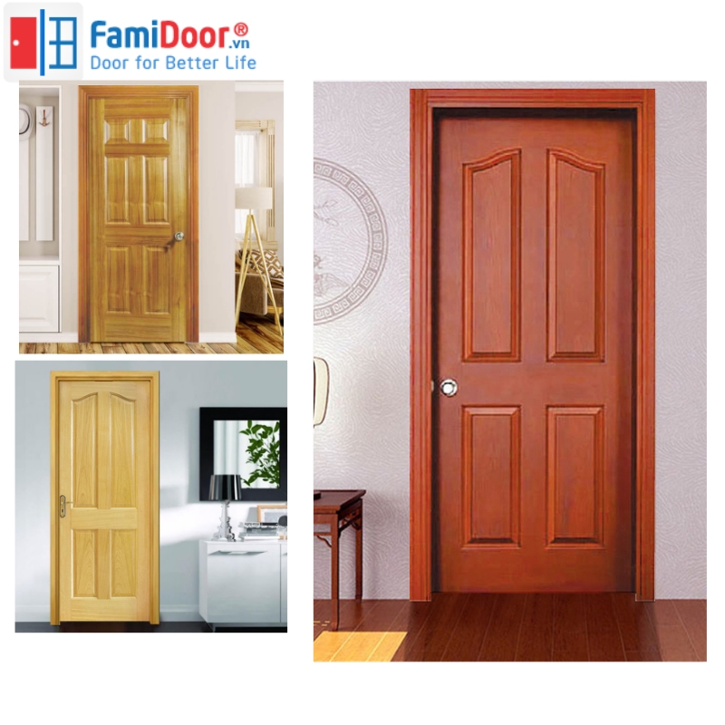 Cửa HDF phủ Veneer cao cấp, bền bỉ