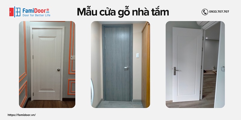 Các mẫu cửa gỗ giá rẻ cho nhà tắm, nhà vệ sinh được ưa chuộng