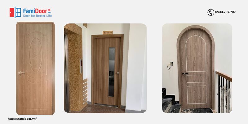 Các mẫu cửa nhựa phủ da cao cấp và sang trọng