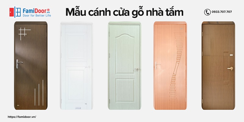Có nhiều mẫu cánh cửa gỗ cho nhà tắm đẹp
