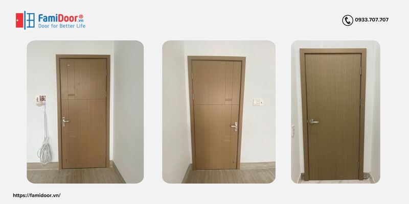 Cửa nhựa lõi thép có cấu trúc chắc chắn, đóng mở êm ái