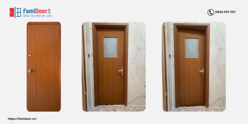 Mẫu cửa nhựa gỗ cao cấp dòng A