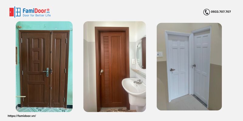 Tham khảo mẫu cửa nhựa giá rẻ lắp đặt thực tế trong căn hộ